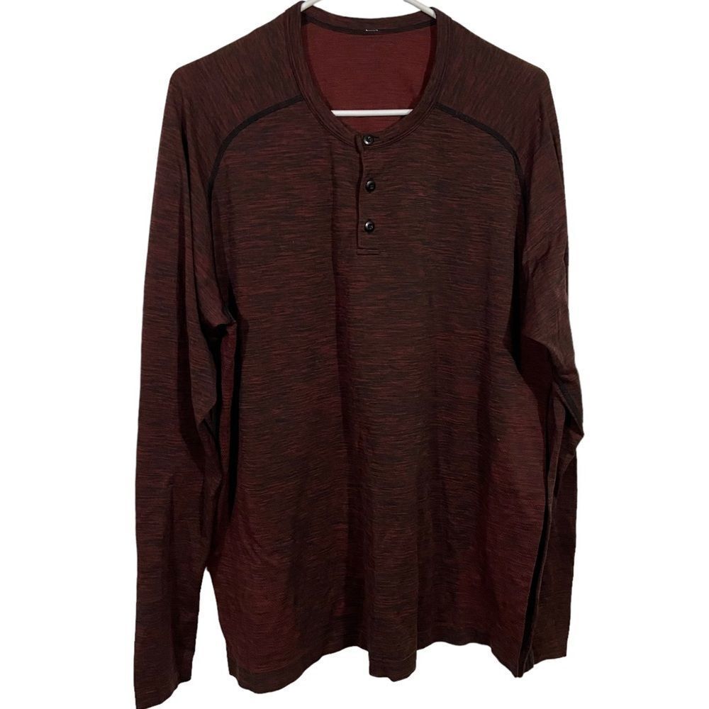 LuLuLemon Red Long Sleeve Activewear T-Shirt